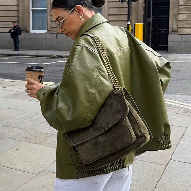 Simone™ | Oversized Leren Jas