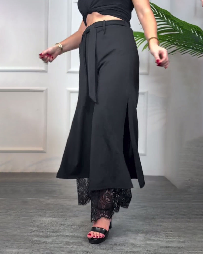 Lotte™ | Broek met kant