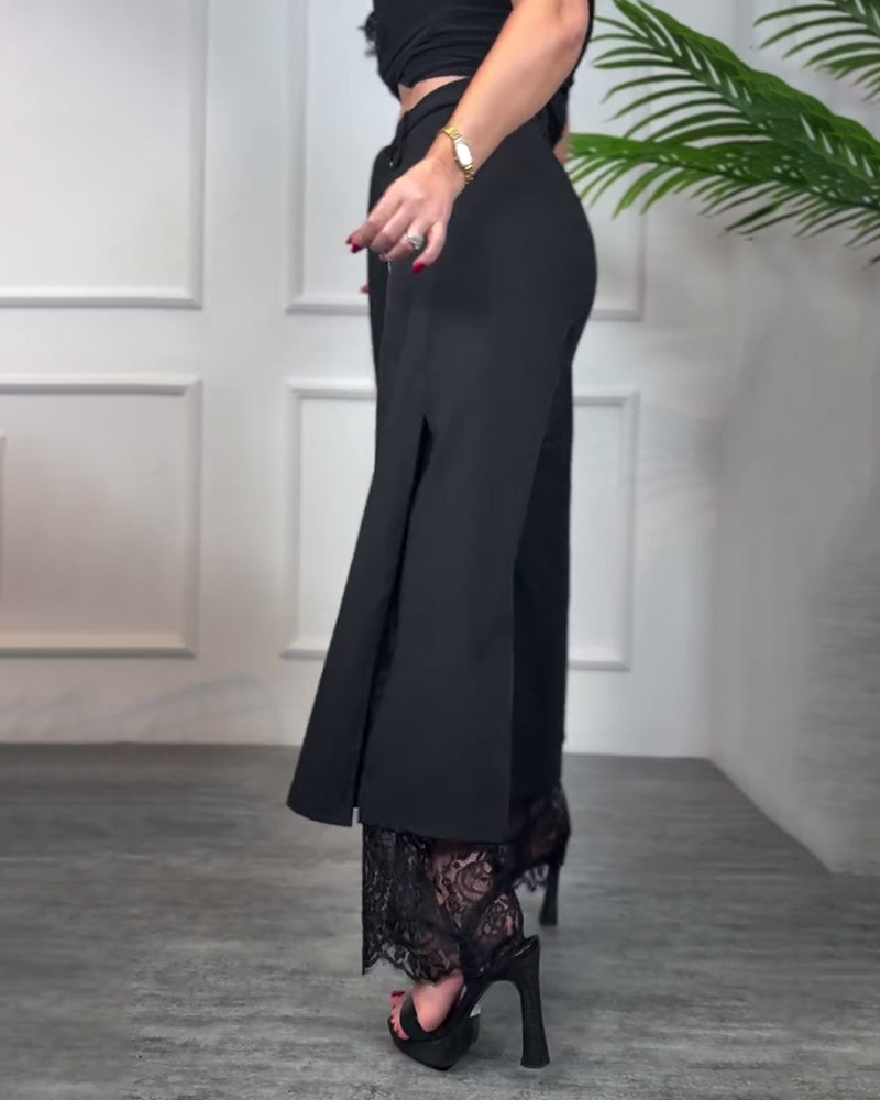 Lotte™ | Broek met kant
